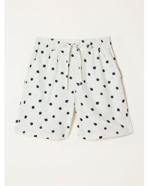 FatFace Fatface Cassie 100% Linen Shorts - Natural