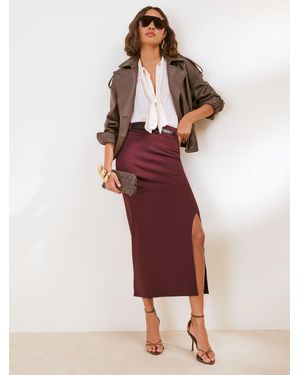 Friends Like These Pencil Midi Skirt - Red