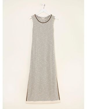 FatFace Fatface Beachwear Stripe Midi Dress - Natural
