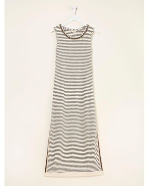 FatFace Fatface Beachwear Stripe Midi Dress - Natural