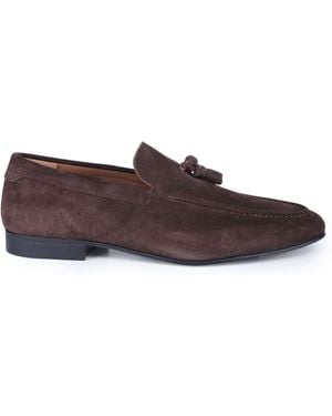 OFF THE HOOK Emerson Suede Tassel Loafers - Brown
