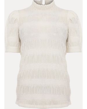 Phase Eight Textured Samiha Blouse - Natural
