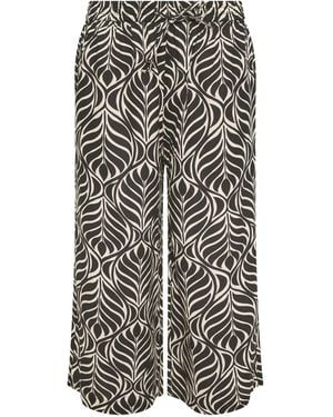 M Com Petite Printed Culottes - White