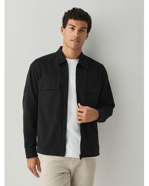 BOSS Lorum Regular-Fit Zip Through Overshirt - Gray