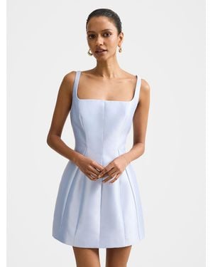 Forever New Kaitlyn Petite Structured Satin Mini Dress - White
