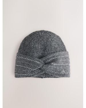 Ted Baker Diamante Stud Wool Blend Hat - Grey