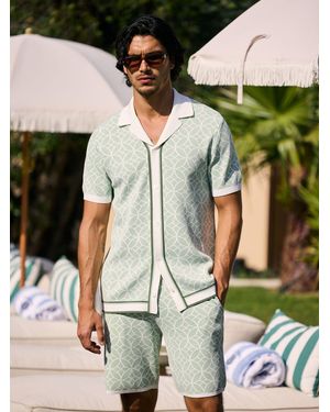 Mauvais Solato Jaquard Knit Shorts - Green