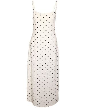 Noisy May Sleeveles Spot Print Maxi Dress - White