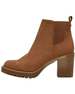 ONLY Block Heel Chelsea Boots - Brown