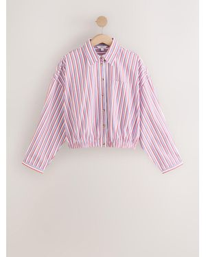 Next Long Sleeve Bomber Shirt - Pink