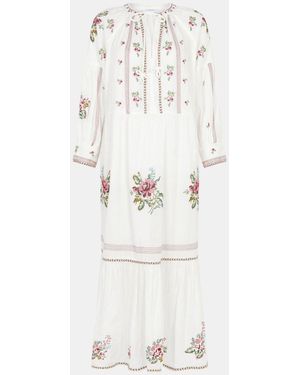 Accessorize Floral Embroidered Maxi Dress - White