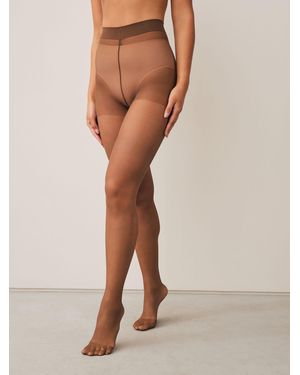 Next 15 Denier Matt Finish Sheer Tights 3 Pack - Brown