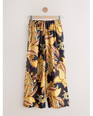 Next Wide Leg Summer Trouser - Metallic