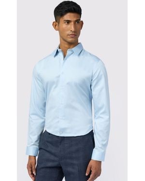 Ted Baker Slim Felix Stretch Shirt - Blue
