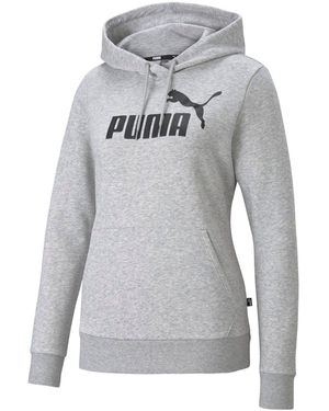 PUMA Essentials Logo Damen Kapuzenpulloverxl - Grau