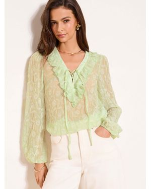Lipsy Ruffle Blouse - Natural