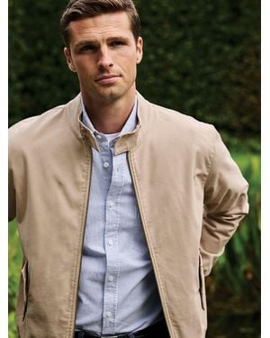 Brook Taverner Cotton Blend Harrington Jacket - Green