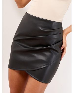 Lipsy Ruched Mini Skirt - Black