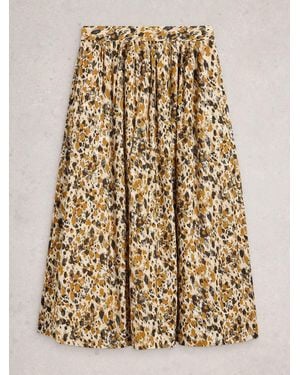 White Stuff Ari Metallic Skirt - Natural