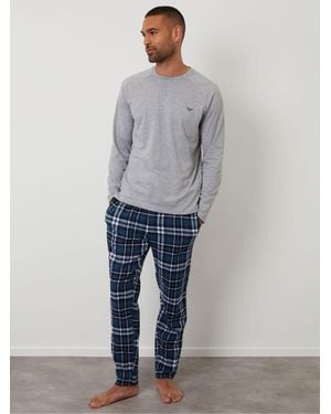 Threadbare Blend Long Sleeve Pyjamas Set - Grey