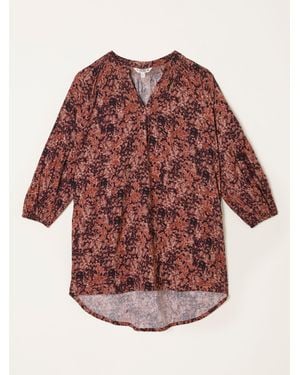 FatFace Charlie Dusky Vintage Texture Tunic - Red