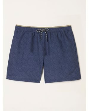 FatFace Fatface Abstract Geo Print Badeshorts - Blau