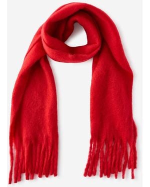 Cotton On Luxe Tassel Scarf - Red