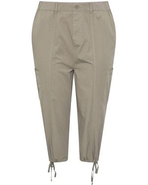 Yours Curve Yours Curve Cropped Cargo Trousers - Grey