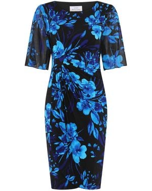 Gina Bacconi Greta Faux Wrap Dress - Blue