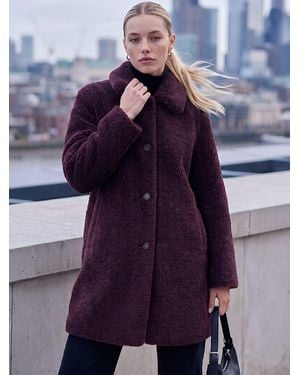 Roman Petite Faux Sheepskin Coat - Blue