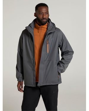 Mountain Warehouse Bracken Extreme 3-In-1 Waterproof Jacket - Gray
