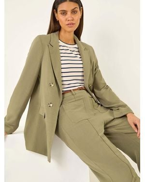 Roman Linen Mix Blazer - Natural