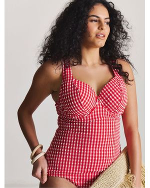 Simply Be Magisculpt Gingham Underwired Tankini Top