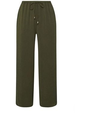 Evans Wide Leg Airflow Pants - Green