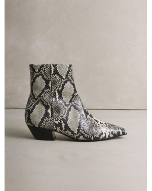 Next N. Premium Chisel Toe Flat Ankle Boots - Metallic