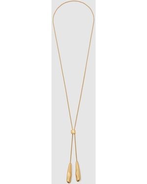 Reiss Tone Tova Sculpted Drop Lariat Necklace - White