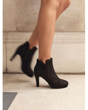 Linzi Layara Platform Ankle Boots With Stiletto Heels - Natural