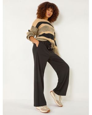 Roman Wide Leg Ponte Pants - Natural
