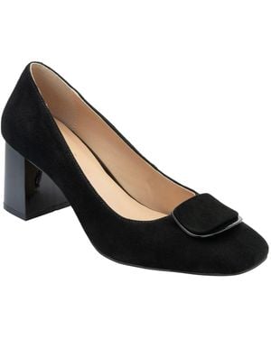 Lotus Suede Court Shoes - Black