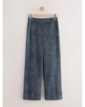 Next Slate Cord Wide Leg Pants - Blue