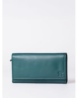 Lakeland Leather Large Flapover Purse - Green