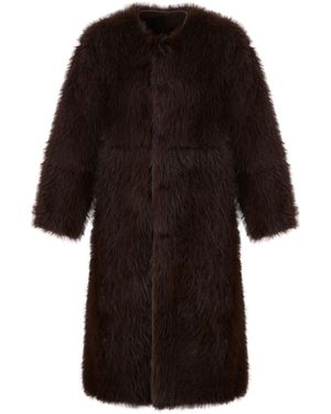 Urban Code Reversible Shearling Look Coat - Black