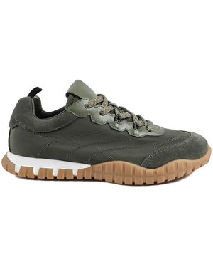 Jones Bootmaker Amaris Leather Trainers - Green