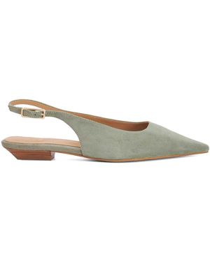 Dune Hostess Slingback-Schuhe Aus Leder Mit Schrägem Absatz - Mettallic