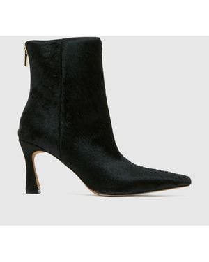 schuh Bambi Leather Heeled Boots - Black