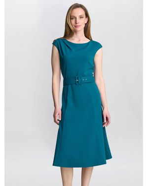 Gina Bacconi Mary Belted Dress - Blue