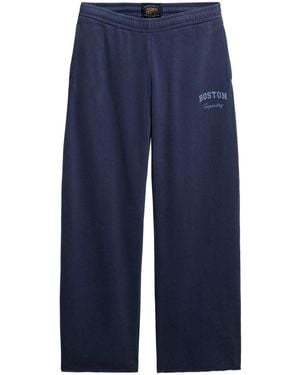 Superdry Athletic Print Flare Joggers - Blue
