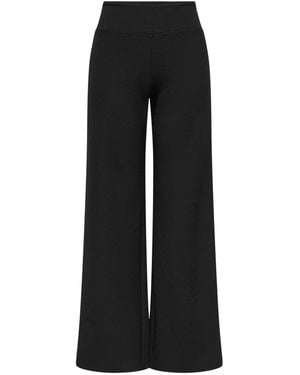 ONLY High Waist Wide Leg Pants - Black