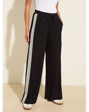 Friends Like These Crinkle Jersey Wide Leg Pants - Black