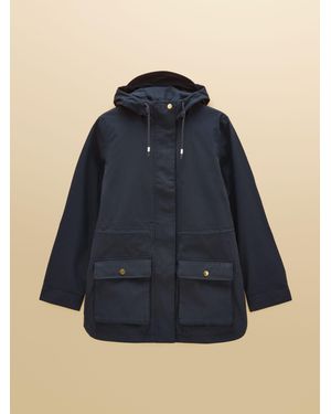Joules Portwell Waterproof Raincoat With Hood - Blue